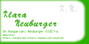 klara neuburger business card